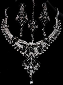 Rhodium Necklace Set